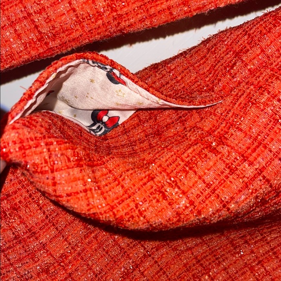Vintage Orange Kids Disney Minnie Mouse tweed Peacoat. Size 7/8 - Picture 10 of 11